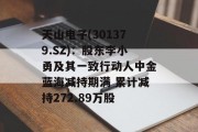 天山电子(301379.SZ):股东李小勇及其一致行动人中金蓝海减持期满 累计减持272.89万股 天山电子(301379.SZ):股东李小勇及其一致行动人中金蓝海减持期满 累计减持272.89万股