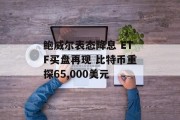 鲍威尔表态降息 ETF买盘再现 比特币重探65,000美元 鲍威尔表态降息 ETF买盘再现 比特币重探65,000美元