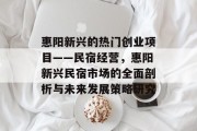 惠阳新兴的热门创业项目——民宿经营,惠阳新兴民宿市场的全面剖析与未来发展策略研究
