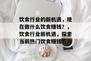 饮食行业的新机遇，现在做什么饮食赚钱？，饮食行业新机遇，探索当前热门饮食赚钱方向