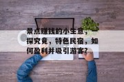 景点赚钱的小生意，一探究竟，特色民宿，如何盈利并吸引游客?