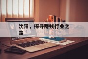 沈阳，探寻赚钱行业之路