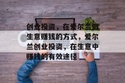 创业投资,在爱尔兰做生意赚钱的方式,爱尔兰创业投资,在生意中赚钱的有效途径