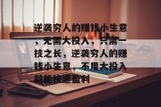 逆袭穷人的赚钱小生意,无需大投入,只需一技之长,逆袭穷人的赚钱小生意,不用大投入就能快速盈利
