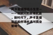 声卡直播赚钱小生意——一场新兴的市场机遇，新时代下，声卡直播背后的市场机遇与商业策略