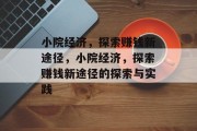 小院经济，探索赚钱新途径，小院经济，探索赚钱新途径的探索与实践