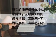 现在的流行做什么小生意赚钱，互联网+的机遇与挑战，互联网+下的新商机，当前热门小生意