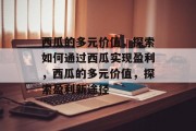 西瓜的多元价值,探索如何通过西瓜实现盈利,西瓜的多元价值,探索盈利新途径