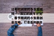 过年时间做的小生意赚钱——我们的新年计划,春节期间的小生意创业攻略,打造盈利新年计划 过年时间做的小生意赚钱——我们的新年计划,春节期间的小生意创业攻略,打造盈利新年计划