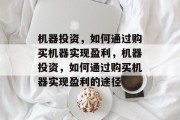 机器投资,如何通过购买机器实现盈利,机器投资,如何通过购买机器实现盈利的途径