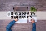 英特尔盘中异动 下午盘快速拉升5.11%