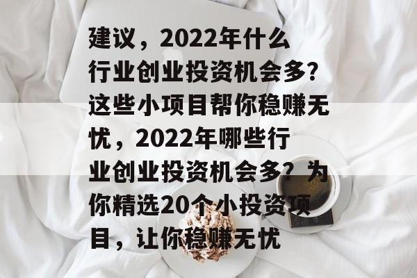 建议,2022年什么行业创业投资机会多?这些小项目帮你稳赚无忧,2022年哪些行业创业投资机会多?为你精选20个小投资项目,让你稳赚无忧 建议,2022年什么行业创业投资机会多?这些小项目帮你稳赚无忧,2022年哪些行业创业投资机会多?为你精选20个小投资项目,让你稳赚无忧