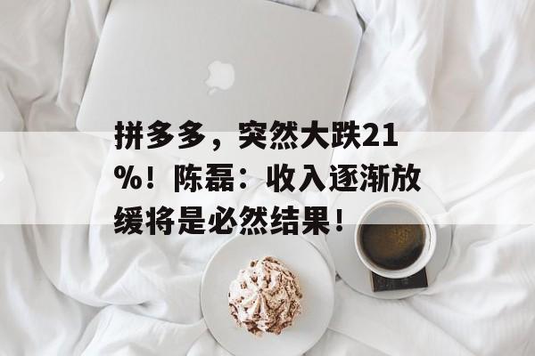 拼多多,突然大跌21%!陈磊:收入逐渐放缓将是必然结果! 拼多多,突然大跌21%!陈磊:收入逐渐放缓将是必然结果!