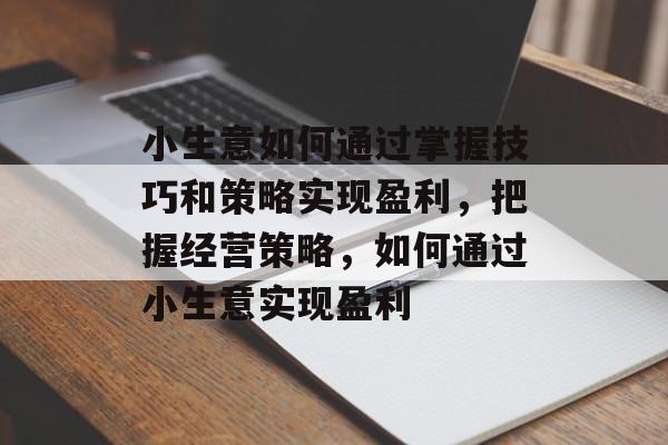小生意如何通过掌握技巧和策略实现盈利，把握经营策略，如何通过小生意实现盈利