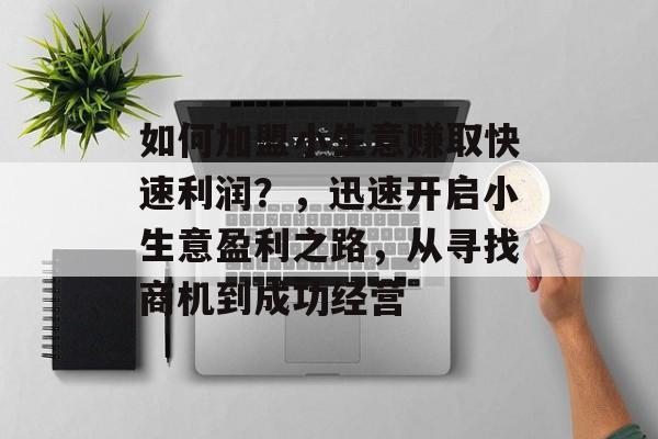 如何加盟小生意赚取快速利润?,迅速开启小生意盈利之路,从寻找商机到成功经营 如何加盟小生意赚取快速利润?,迅速开启小生意盈利之路,从寻找商机到成功经营